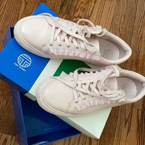 Tory Burch Ruffle Sneaker still in good condition